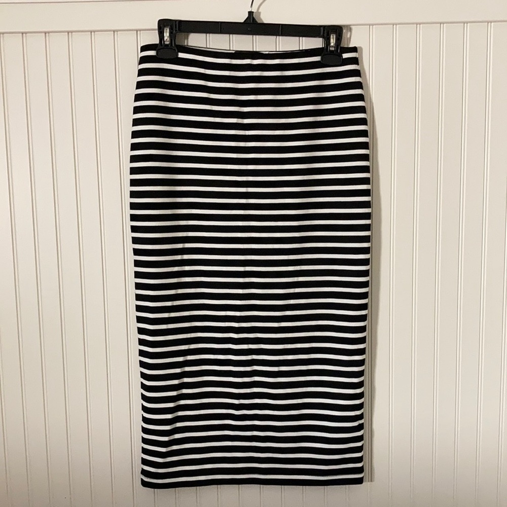 LIKE NEW Sanctuary Fitted Striped Midi Skirt (S)